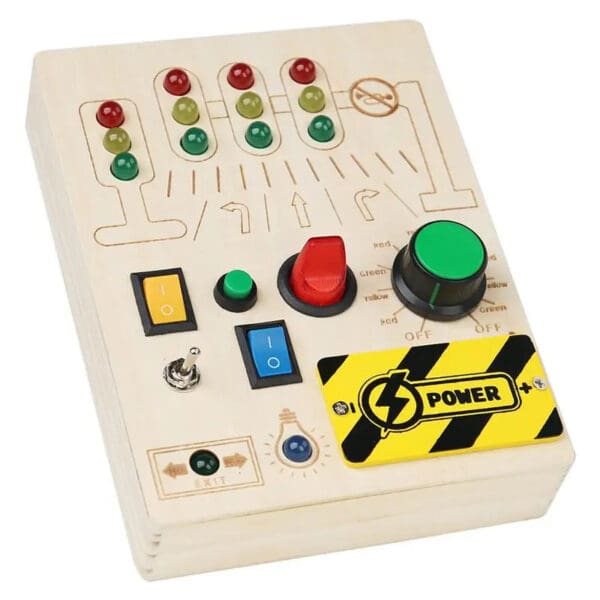 Wholesale High Quality Wooden Light Circuit Busy Board for Kids' Education - Image 8