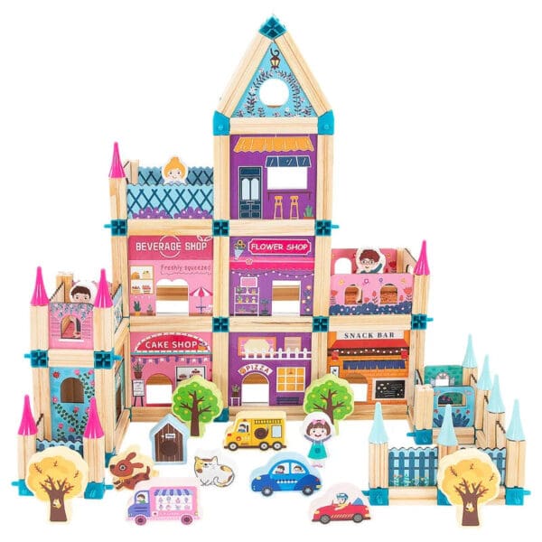 Wholesale Wooden Doll Houses Building Block Model for Kids Creative DIY Castle Villa Toy Perfect for Children Dropshipping - Image 5