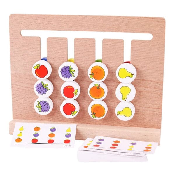 Wholesale Wooden Puzzle Slide Game Montessori Educational Toy for Kids Color and Shape Matching Logic Training Dropshipping