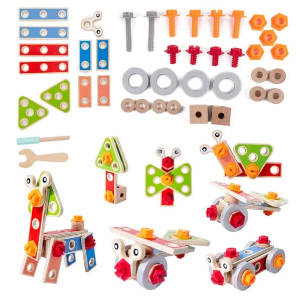 Wholesale Wooden Nuts and Bolts Toy DIY Multi-Functional Nut and Screw Assembly Educational Toy for Kids Montessori Dropshipping - Image 6