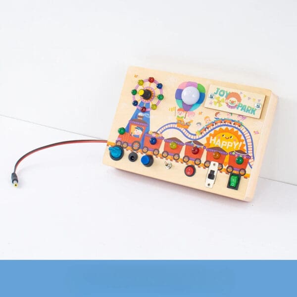 Wholesale Montessori LED Wooden Busy Board Educational Toy for Kids Light-Up Play and Hand-Eye Coordination Early Learning Fun - Image 5