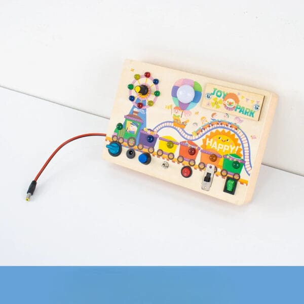 Wholesale Montessori LED Wooden Busy Board Educational Toy for Kids Light-Up Play and Hand-Eye Coordination Early Learning Fun - Image 6