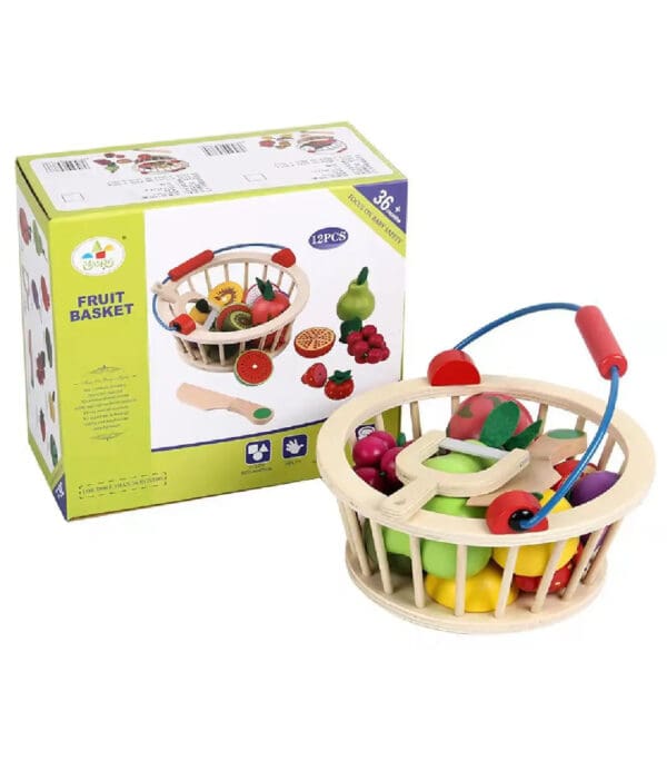 Wholesale Wooden Pretend Play Toys Magnetic Fruit and Vegetable Cutting Set for Kids Kitchen Play Food Educational Toys - Image 5